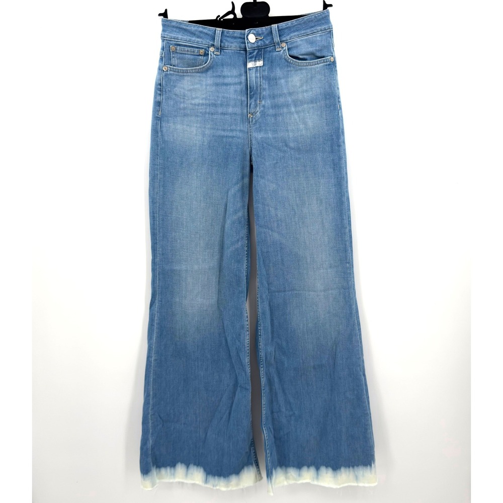 CLOSED Glow Up Wide Leg Jeans Organic Cotton Made in Italy Medium Wash Size 26